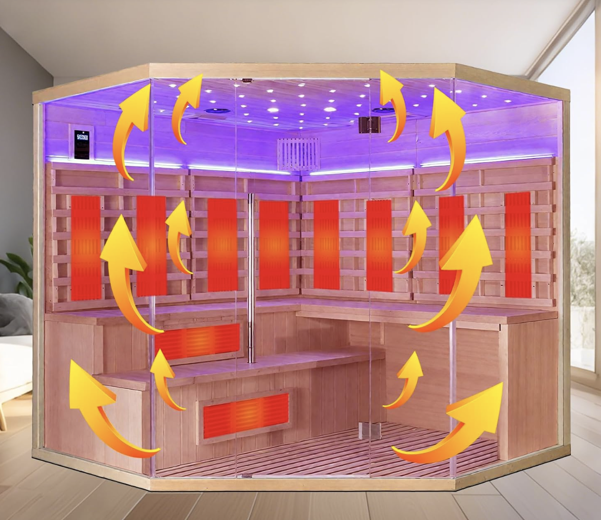 Warmheat™ Indoor Hybrid Sauna Lunaro 1